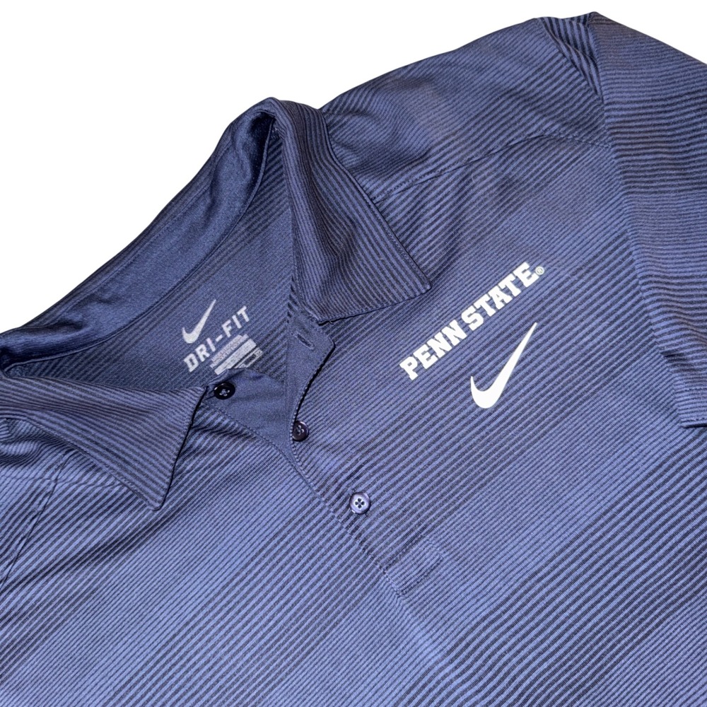 Nike Dri-FIT Penn State Polo Shirt Striped Mens Athletic‎ Collared XL